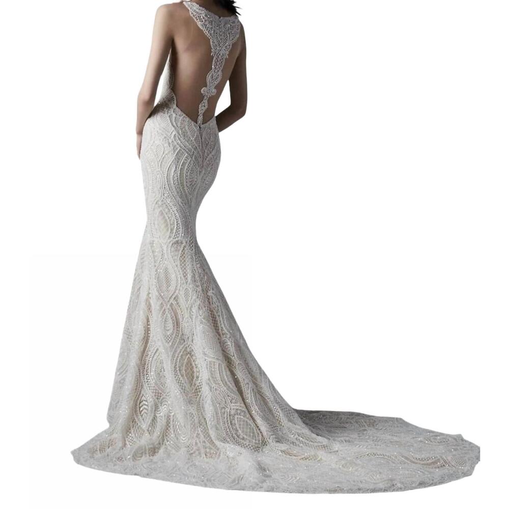NEW MAGGIE SOTTERO daxton wedding dress in ivory over nude - Picture 2 of 6